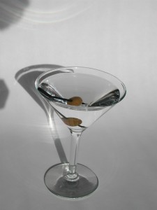 Absolute in martini glass