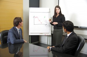 3 people involved in conference room