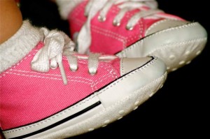 pink baby sneakers